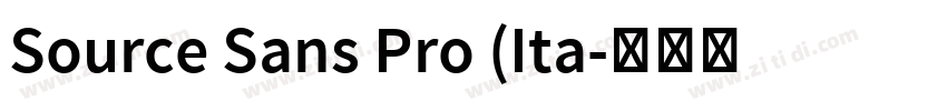 Source Sans Pro (Ita字体转换 Source Sans Pro (Ita字体转换
